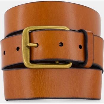 Cinturón de hombre Polo Ralph Lauren de piel Saddle marrón con caballo grabado