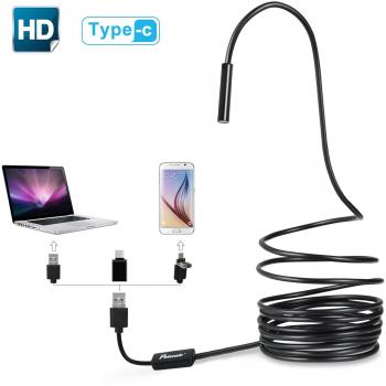 HD endoscopio, Potensic® 2MP 2 en 1 USB / Micro USB HD endoscopio Healthcare Diagnostics y cribado Boroscopio