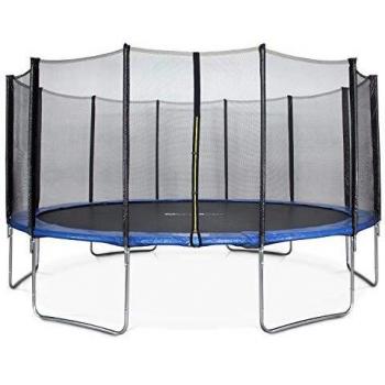 Cama Elástica Jupiter de 490cm con Red de Protección - Azul, Dimensiones 484x484x90 cm