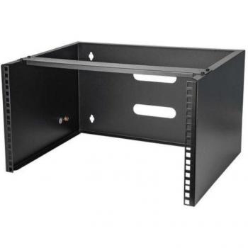 StarTech.com 6U Wall Mount Network Rack - 14 Inch Deep (Low Profile) - 19 Patch Panel Bracket for Shallow Server and IT Equipment, Network Switches - 44lbs/20kg Weight Capacity, Black