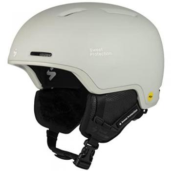 Casco de esquí y snowboard Sweet Protection Looper MIPS blanco Bronco mate, talla L-XL, ajustable con ventilación, compatible con Google y audio