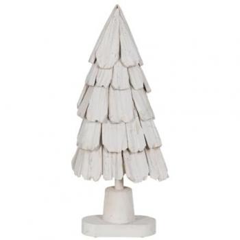 Árbol de Navidad Blanco de Madera de Paulonia 34 x 19 x 80 cm