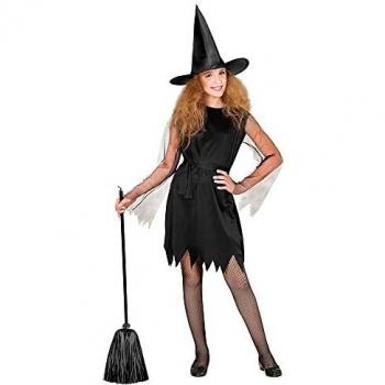 WIDMANN- Bruja con Sombrero Disfraz para niño, Color Negro, S