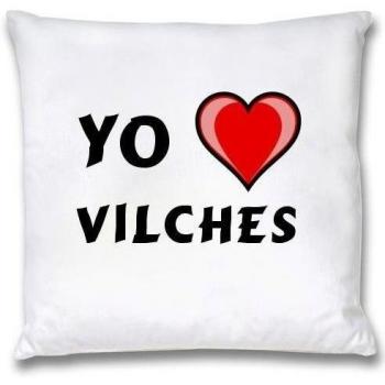 Ropa de almohada blanca con Amo Vilches