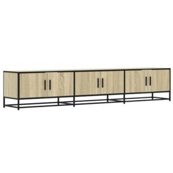 Mueble TV Multimedia Estantería para Televisión Buffet Comedor Salón Dormitorio Roble Sonoma 210 x 35 x 41 cm