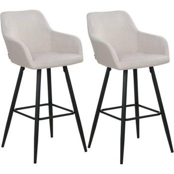 Conjunto de 2 taburetes de bar de acrílico blanco transparente con elevador de gas giratorios modernos Busan