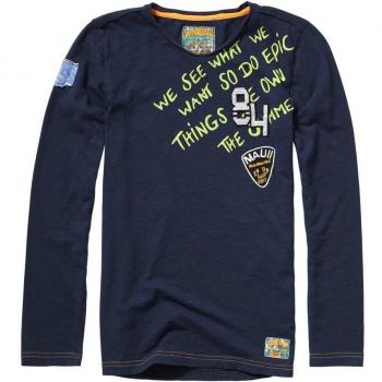 Vingino - Camiseta de manga larga - para niño azul oscuro 12 años, A, A