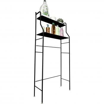 Estantería Multiuso sobre Lavadora 3 Alturas Negra Nyana Home 152 x 68 x 25 cm para Baño y Organización de Ropa