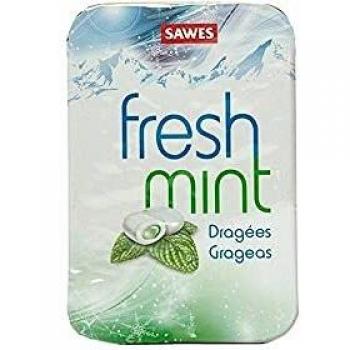 Sawes Fresh Mint Dragees 20g - Mint Flavor Candies