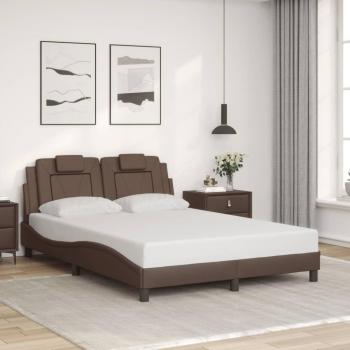 Cabecero de cama marrón de 120x200 cm en cuero sintético Vidaxl