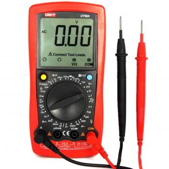 UNI-T UT58A Multímetro Digital Rango Automatico de Corriente Eléctrica Voltaje y Resistencia. Medición de Voltaje, Corriente, Resistencia, Frecuencia