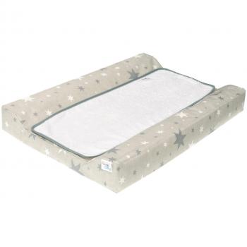 Belino 608650 - Cambiador plastificado, diseño de estrellas, 48 x 70 cm, color gris