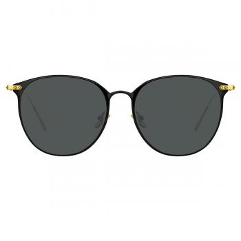 Linda Farrow SOPHIA LF45A/S Asian Fit C4 Women’s Sunglasses Black Size 54