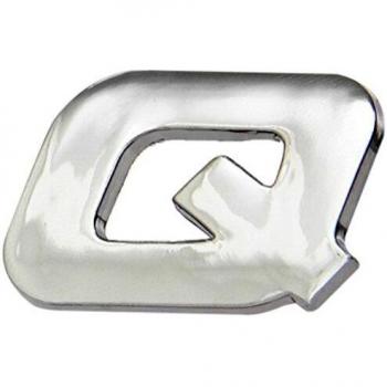 Adhesivo 3D Cromado Letra Q - 23x27mm