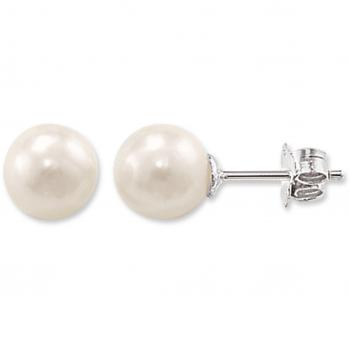 Pendientes de Mujer Thomas Sabo con Perlas Naturales y Detalles en Plata