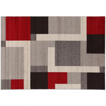 Alfombra Moderna Geométrica Multicolor con Marco Mecánico - 230x160 cm