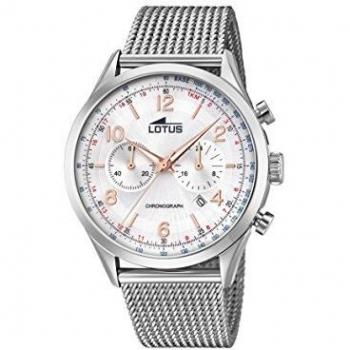 Lotus Watches Reloj Cronógrafo para Hombre de Cuarzo con Correa en Acero Inoxidable 18555/1