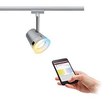 Spot URail Cone ZigBee, GU10, 5W, 330 lm, CCT ajustable (2700-6500K), cromo mate, dimmable