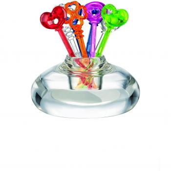 Guzzini 26880152 Juego 12 Palitos Para Aperitivo Con Suporte