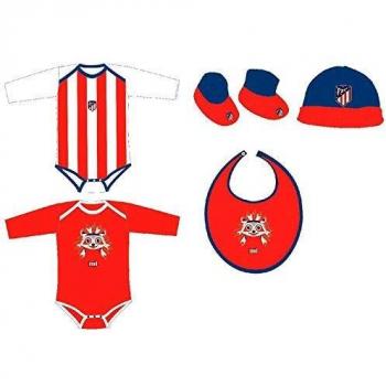 Set regalo bebe Atletico Madrid Talla única. 100% algodón.