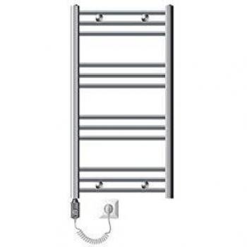Radiador eléctrico de toallas curvado 600W - 500 x 800 mm - Cromo con conexión lateral
