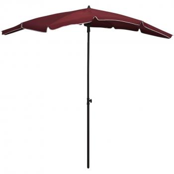 vidaXL Garden Parasol with Pole 200x130 cm Bordeaux Red