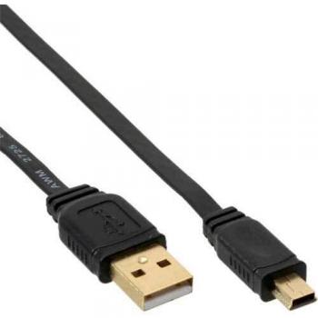 Cable USB 2.0 A a Mini B 0,5 m Negro