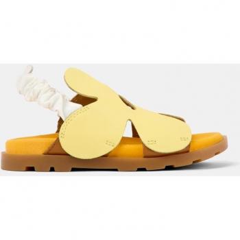 CAMPER Brutus Sandal - Sandals for Girls - Yellow, size 32, Smooth leather/Cotton fabric; CAMPER Brutus Sandal - Sandals for Girls - Yellow, size 13.5, Smooth leather/Cot