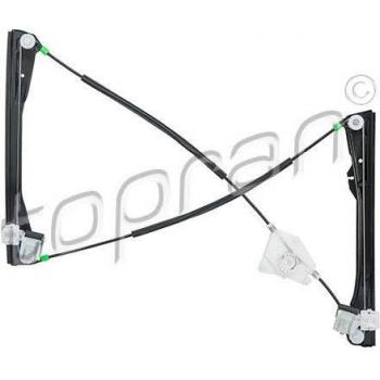 Elevalunas eléctrico TOPRAN 111 704, compatible con vehículos específicos, incluye motor de elevación, sistema de cableado y mecanismo de guía