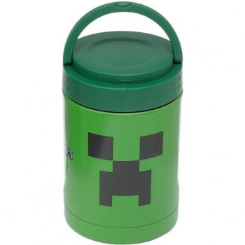Fiambrera portátil Creeper Minecraft 500ml termo, olla reutilizable de acero inoxidable con aislamiento térmico caliente y frío