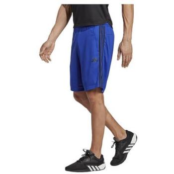 Adidas Men's Training Essentials 3-Stripes Piqué Shorts - Lucid Blue/Black, Size L