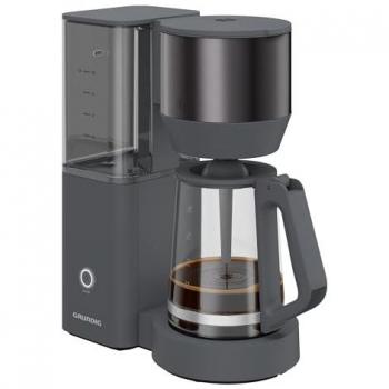 Cafetera de Filtro Grundig KM 7340, 1,5 L, 10 Tazas, Color Gris Inoxidable, Con Filtro Permanente