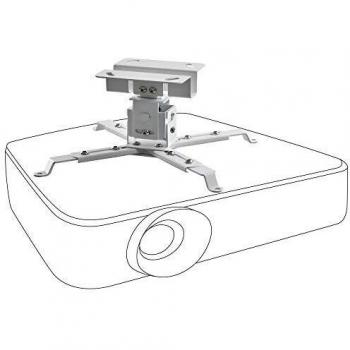 celexon Soporte de Techo Universal inclinable y Giratorio MultiCel 1200W - 12 cm Distancia de Techo - hasta 25 kg - Blanco