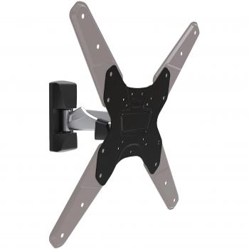 Soporte de Pared Giratorio Universal para TV de 26 - 42, Capacidad Máxima de 30 Kg, Brazos de Aluminio, Color Plata/Negro