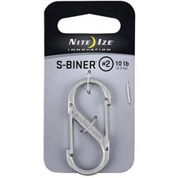 Nite Ize Sbiner Metal #2 Mosquetón, Hombres, Plateado
