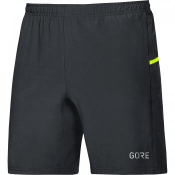 GORE Wear, Hombre, Pantalones cortos transpirables para correr, GORE R7 Split Shorts, Talla: L, Color: Negro, 100101