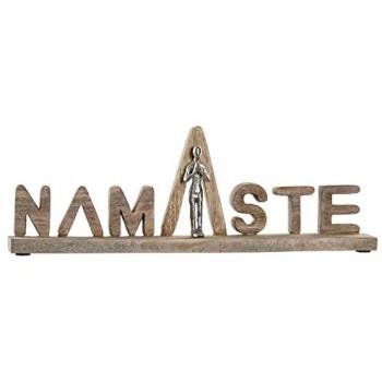Figura Decorativa DKD Home Decor 63 x 7,5 x 22 cm Madera Plateado Marrón Estándar