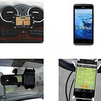 soporte para coche y para mesa etc. para ACER Liquid Z410, negro araña. montaje de la salida aire, espejo retrovisor, bicicletas, etc. Trípode - K-S-Trade