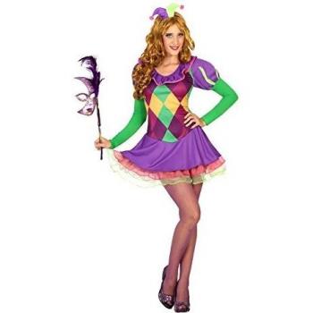 Atosa- Disfraz Mujer arlequín, Color Violeta, XS-S