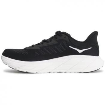 HOKA Men's Arahi 7 Road Running Shoes in Black/White, Size 40