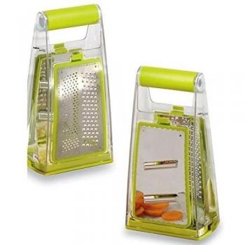 Native Spring Rallador caja cortador quesos verduras rebanador 4 cuchillas intercambiables acero inoxidable perfecto para preparación de comidas