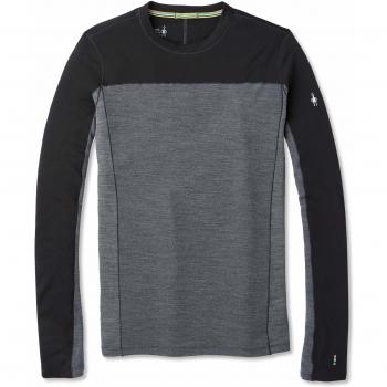 SmartWool Merino Sport 250 Long Sleeve Crew Camiseta, Hombre, Negro, Large
