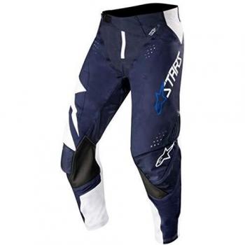 Alpinestars 2019 Techstar Factory MX - Pantalón para hombre, color negro y amarillo Blanco White Dark Navy 86.36 cm