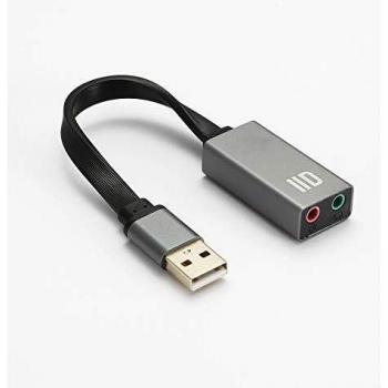 Cable USB-C macho/USB A macho plano 1 m - USB 3.1 Gen 2 - blanco anti enredos y Tarjeta de sonido externa USB D2 Diffusion con adaptador USB/jack audio + micrófono, compatible
