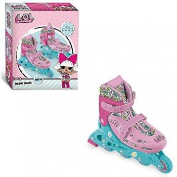 Mondo Toys - Design LOL In Line Skates - Patines en línea Ajustables - Ruedas PVC - Roller Niño / Niña - Talla M / Talla 33/36 - 28563
