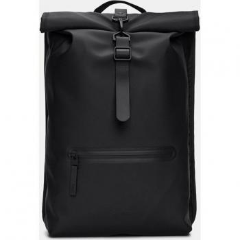 Rains Rolltop Rucksack Large Waterproof Backpack - Black