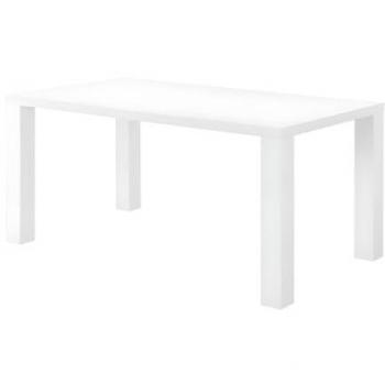 Mesa de comedor MONICA - 6 personas - MDF lacado blanco