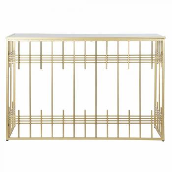 Consola DKD Home Decor Cristal Negro Dorado Metal 120 x 40 x 81 cm