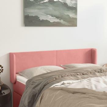 Cabecero de terciopelo rosa 147x16x78/88 cm Vidaxl Rosa