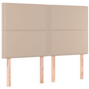 Cabecero LED Cappuccino 144x5x111/128 cm en cuero sintético